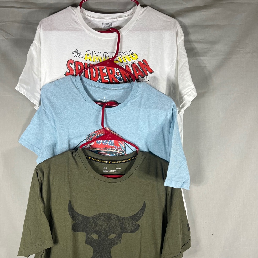Marvel Under Armour T-Shirt Lot Epic Graphic Multi Mens Large